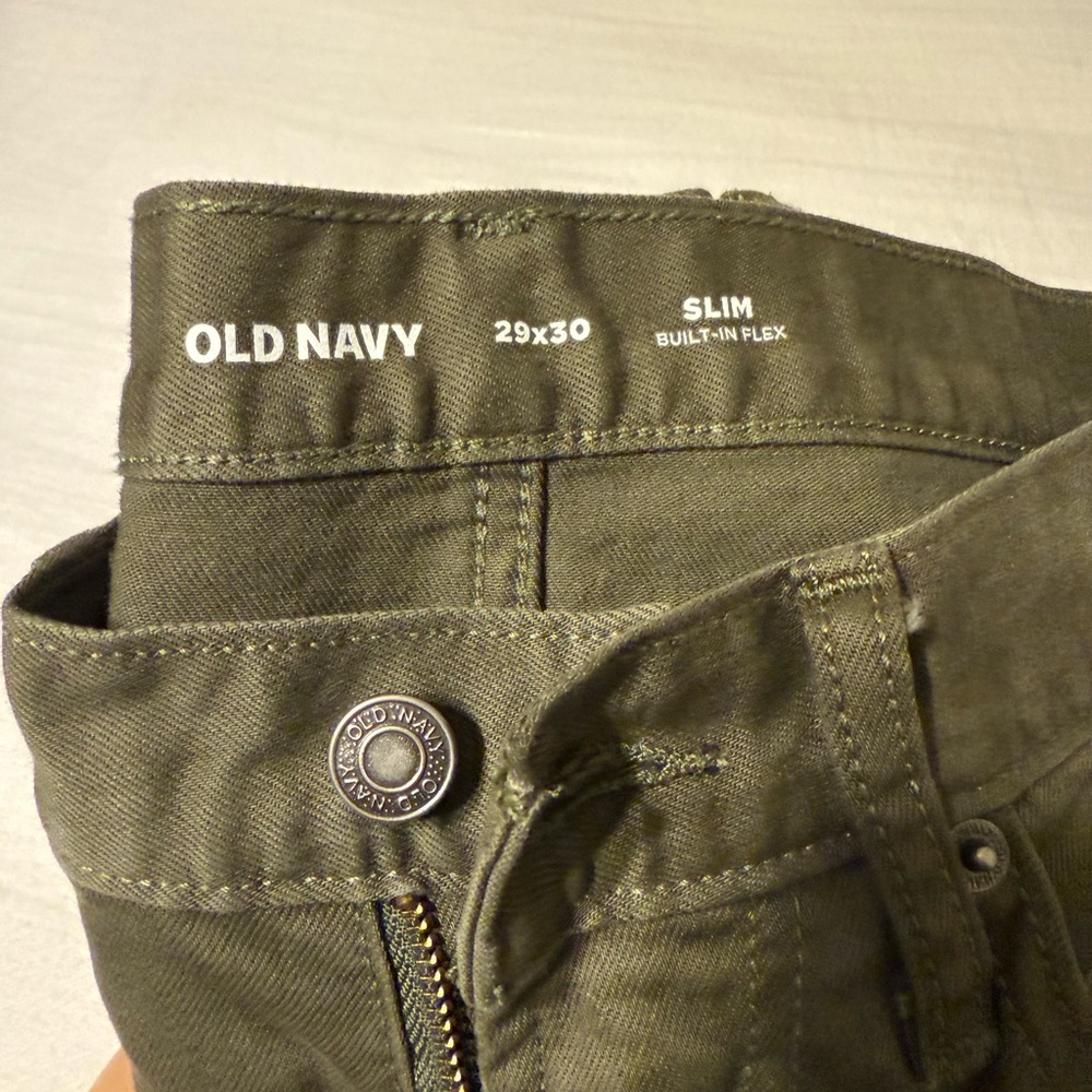 Old Navy Slim Fit Olive jeans 29x30 - Picture 2 of 3